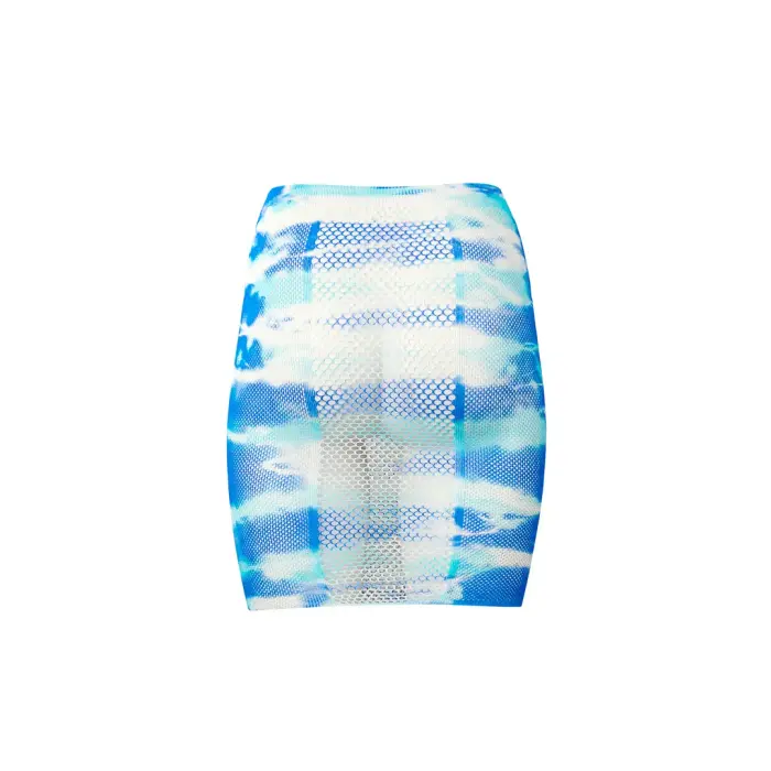 Augstās jostasvietas tīkliņa svārki un mirdzoša dekoltē spīdums – viens izmērs – daudzkrāsains Foto 18