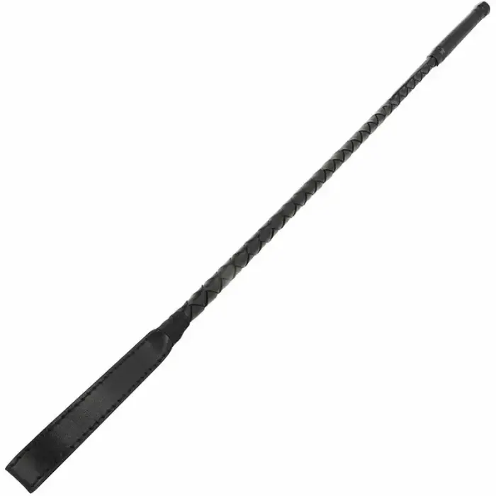 DARKNESS Fetish Whip Black 60cm – PVC žokejs