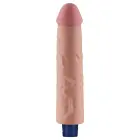 Real Softee uzlādējams vibrējošs dildo – 23 cm (9″) – Miesas krāsa Foto 6