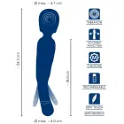 Sweet Smile 2in1 wand vibratorius su liežuvėlio funkcija – 24.3 cm (9.6″) – violetinis — Nuotrauka 14