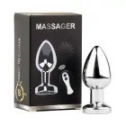 Metal Vibrating Anal Plug M with Remote Control — Photo 1