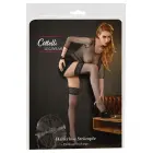 Cottelli Collection чулки в сетку с широким кружевным верхом – чёрные — Фото 1