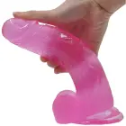 Liels rozā dzīslains reālistisks dildo ar piesūcekni – 20 cm (8″) — Foto 6