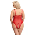 Cottelli Curves Body Red 2XL – Sheer Powernet, Adjustable Straps — Photo 4