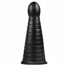 BUTTR Devil Dog Ribbed Anal Plug – 19 cm – Black — Photo 1
