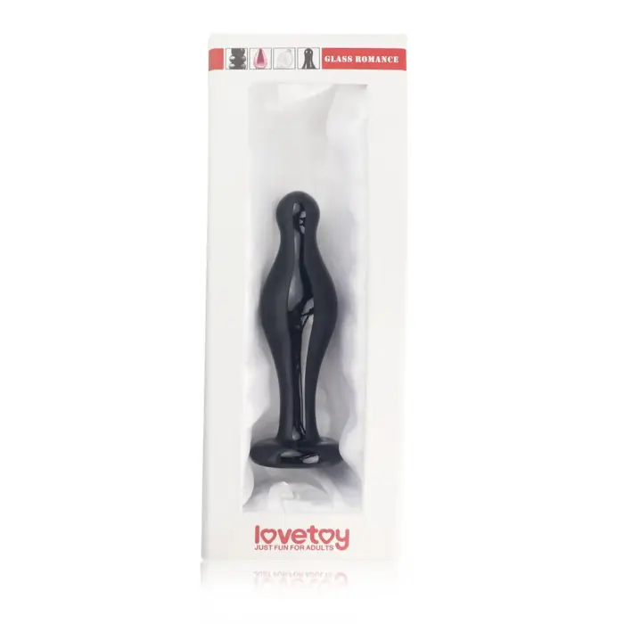 Stikla Romance dildo – 11.5 cm (4.5″) – Melns Foto 2