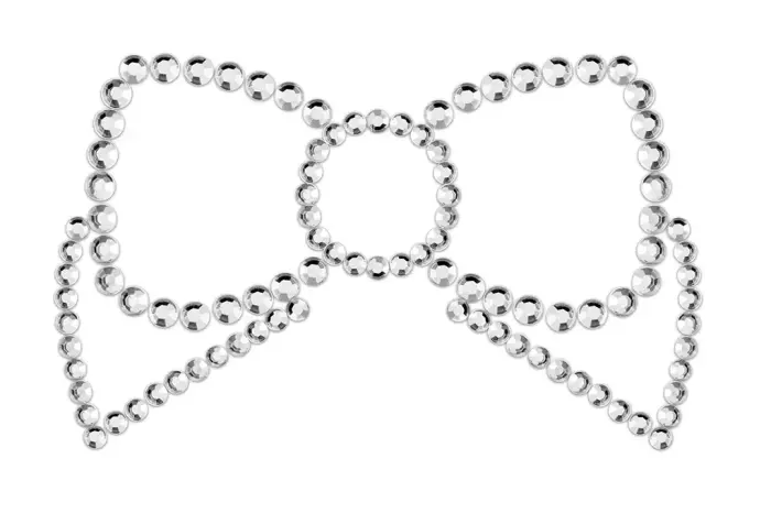 Bijoux Indiscrets Mimi Bow – body stickers – silver