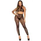 Crop Top & Crotchless Tights Set – Black – One Size — Photo 7