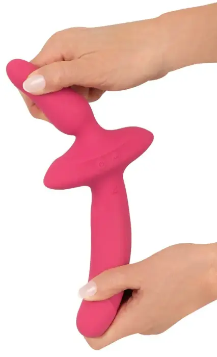 Couples Choice 2in1 Vibrators + anālās tampona – melns Foto 7