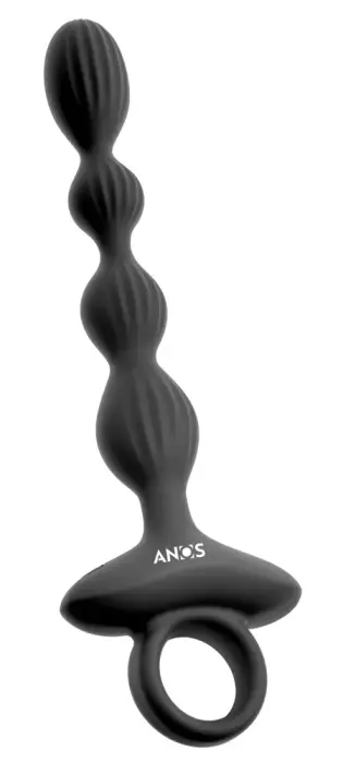 ANOS elastīgas anālās bumbiņas – 21.1 cm – Melns Foto 9