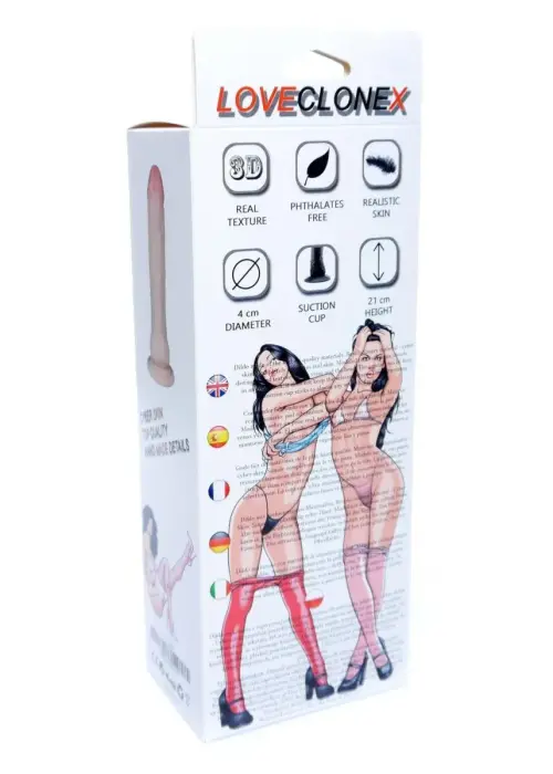LoveCloneX Bachus – realistlik kübernahast dildo iminapaga – 7" (18 cm)