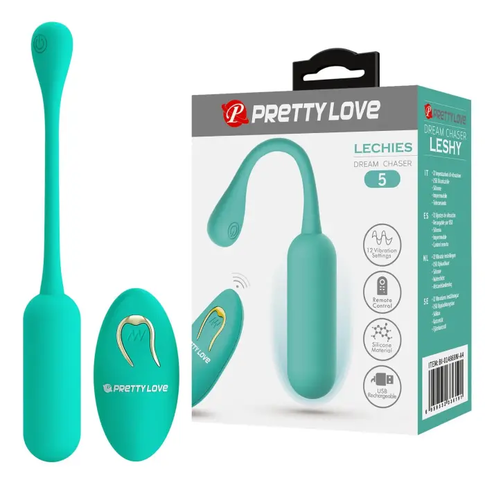 PRETTY LOVE Lechies Dream Chaser 5 виброяйцо с беспроводным пультом – зеленое
