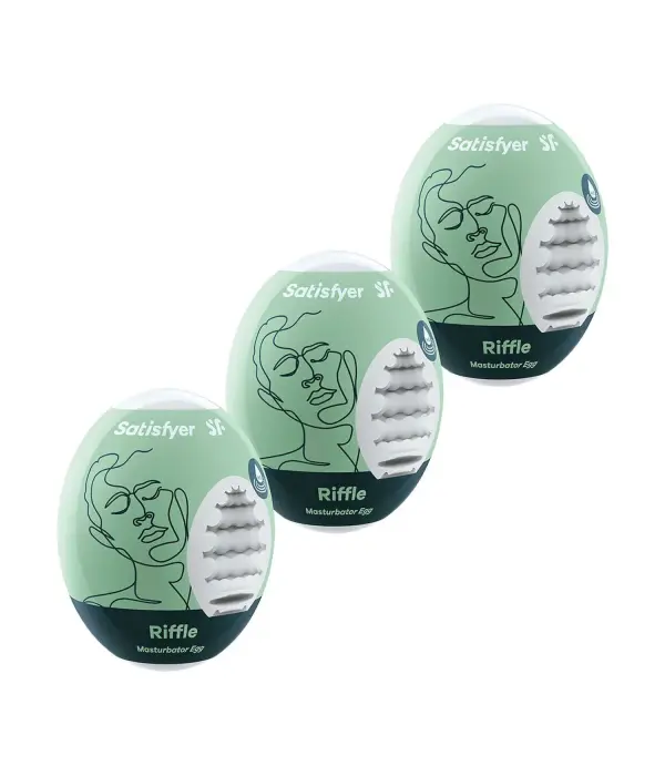 Satisfyer мастурбационные яйца 3 шт. Riffle – зеленый