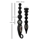 ANOS vibrējošas anālo bumbiņu ķēde – 22.1 cm – Black Foto 9