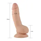 LoveToy Real Extreme Dildo – реалистичный дилдо – ПВХ – телесный – 17,8 см — Фото 4
