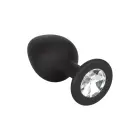 Silicone Anal Plug Kit with Gemstones – 3-Piece Set – Black — Photo 11
