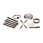 XR Brands Master Series Deluxe Bondage Set Vegan Leather Black/Red — Photo 1