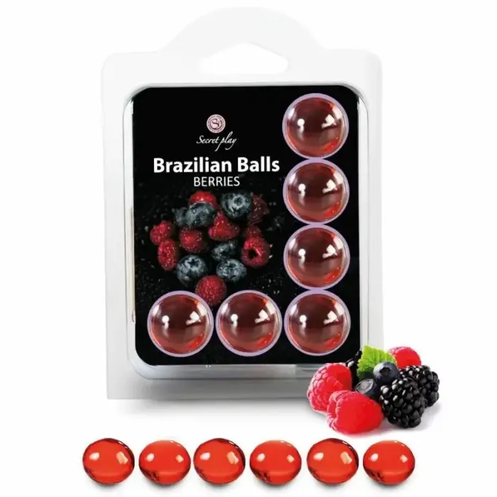 Secret Play Brazilian Balls metsamarjalõhnalised libestavad pärlid – 6 tk