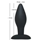 Black Velvets L dydžio analinis kištukas – 12 cm (4.7″) – Juodas Photo