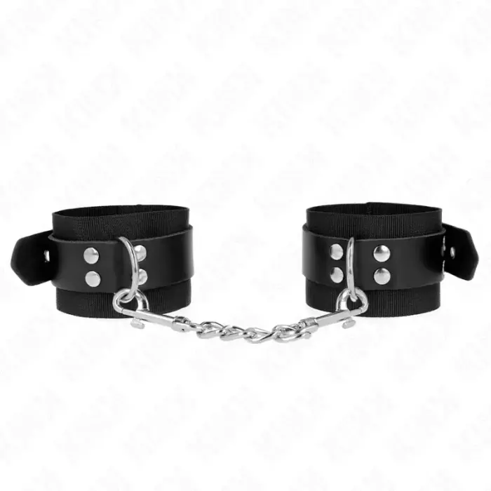 KINK нейлоновые фиксаторы для запястий – чёрные, регулируемые с кожаным ремешком 19-29cm