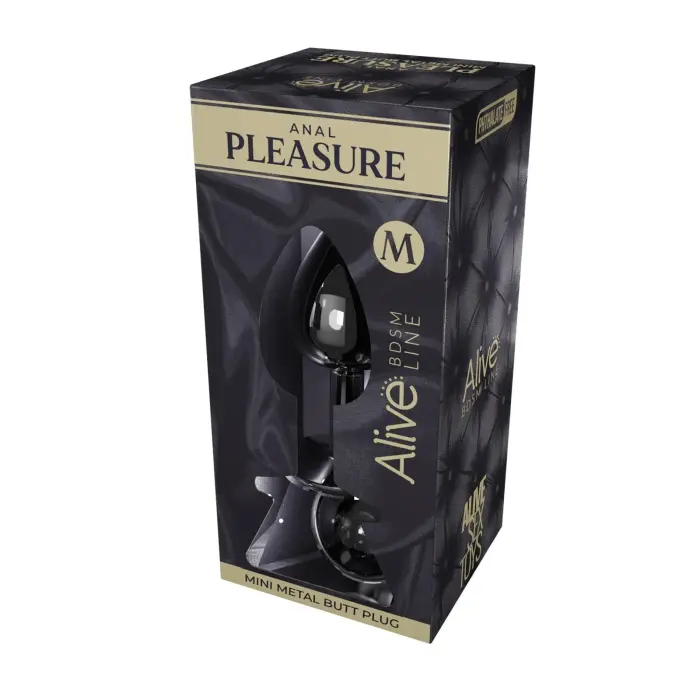 Mini metāla anālais spraudnis – M – Melns Foto 2