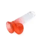 Kiotos Cox värviline dildo iminapaga – 18.5 cm (7.3″) – Läbipaistev/Punane — Foto 7