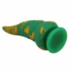 POWER MONSTERS Abyssal Colossus – fantāzijas silikona dildo – taustekļu faktūra, divkrāsu – zaļš un dzeltens – 22,5 cm / Ø 6 cm — Foto 4