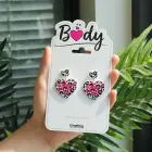 LoveToy Body – серьги сердце с леопардовым принтом — Фото 10