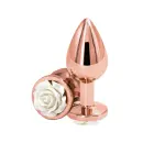 Rose Anal Plug – M – White — Photo 1