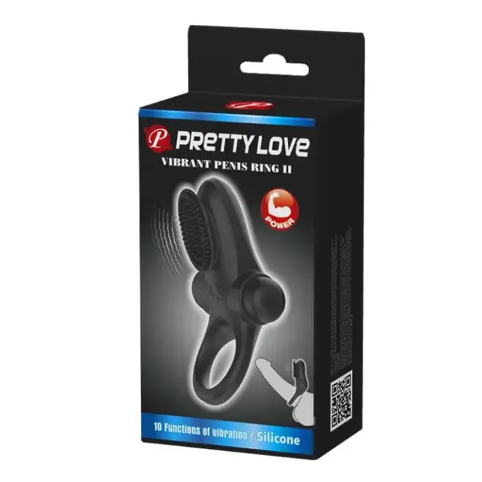 PRETTY LOVE – Вибрирующее кольцо для члена Vibrant II – черный