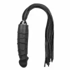 EasyToys – флоггер с анатомической силиконовой рукоятью – чёрный – 37 см — Фото 1