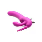 Regal Rider - Trīskārši vibrējošs bezsiksnas strap-on — Foto 4