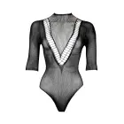 Īsroku bodijs – melns – viens izmērs Foto 7