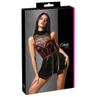 Cottelli Party – мини-платье из wetlook и кружева – чёрное/красное – XL — Фото 1