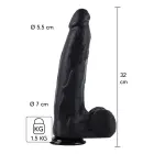 Extreme XXL Anal Gear Dildo – 32 cm (12.6″) – Black — Photo 1