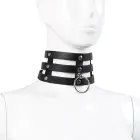 Tripple O-Ring Strap Collar PU-Leather Foto 1