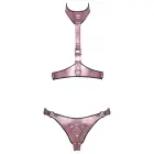 Bad Kitty blizgus strap-on diržų rinkinys – rožinis/juodas – L/XL — Nuotrauka 5