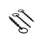 NMC 3 IN 1 Silicone Urethral Sound Kit – 3 dalių medicininės klasės silikonas – juodas – 11,4 cm — Nuotrauka 3