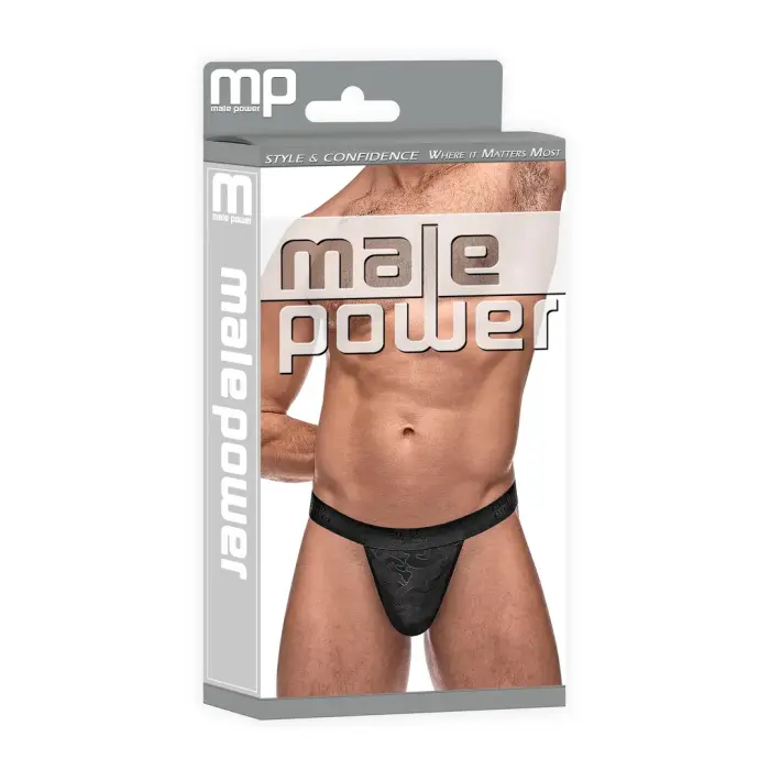Male Power Micro G-String V – Black – L/XL
