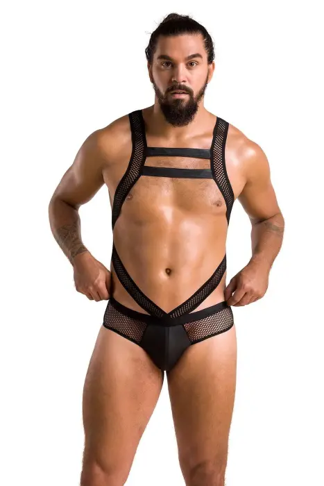 Passion 045 bodysuit – black – XXL/XXXL