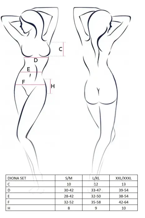 DIVINE naktskrekls ar stringiem – melns – L/XL Foto 3