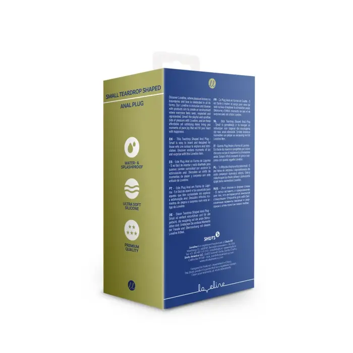 Ašaros formos analinis kištukas – S – Baltijos mėlynas – Blue Photo