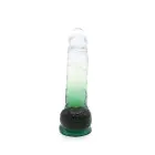 Kiotos Cox krāsains dildo ar piesūcekni – 18.5 cm (7.3″) – caurspīdīgi zaļš — Foto 4