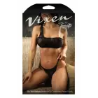 Fantasy Lingerie Do Not Disturb – бралетт с жемчужными ремешками и трусики – чёрный – универсальный размер — Фото 1