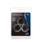 Performance VS2 Cock Rings – 3 premium silikoonist erektsioonirõngaste komplekt – väike – must — Foto 1