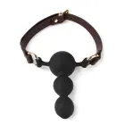 Taboom Cocoaelle – beaded silicone ball gag with woven strap – cocoa — Photo 5