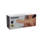 INFERNO dobais vibrējošs strap-on dildo – 18 cm (7″) – miesas krāsa — Foto 2