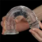 LoveToy Flawless Clear Dildo – realistlik dildo – TPE – läbipaistev – 17,8 cm — Foto 9