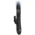 Black&Silver Kenji vibrating & rotating silicone vibrator – WatchMe compatible – 24.5 cm — Photo 3
