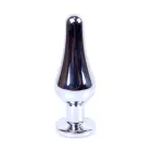 Plug-Jewellery Silver Butt Plug – 9.5 cm (3.7″) – Clear — Photo 5